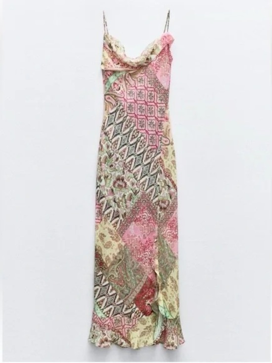 Zara Dresses & Skirts - ZARA | Patchwork Printed Slip Dress